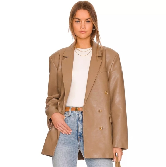 NWT Avec Les Filles Oversized Woman's Raglan Trench Coat Double Breasted